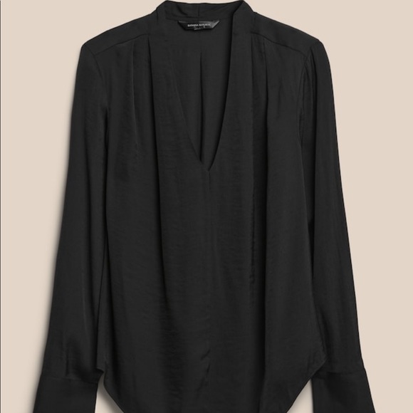 Banana Republic Black Long Sleeve Blouse XS - Picture 2 of 10